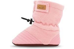 JAN & JUL Fleece Stay-Put Cozy Booties, Non-Slip Boots for Babies and Toddlers