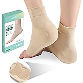 Achilles Tendonitis Heel Protector Socks - (FSA&HSA) Welnove Achilles Tendon Support Compression Socks - Gel Padded Sleeve for Cushion & Protection of Bursitis, Tenderness, Dry Cracked, Regular