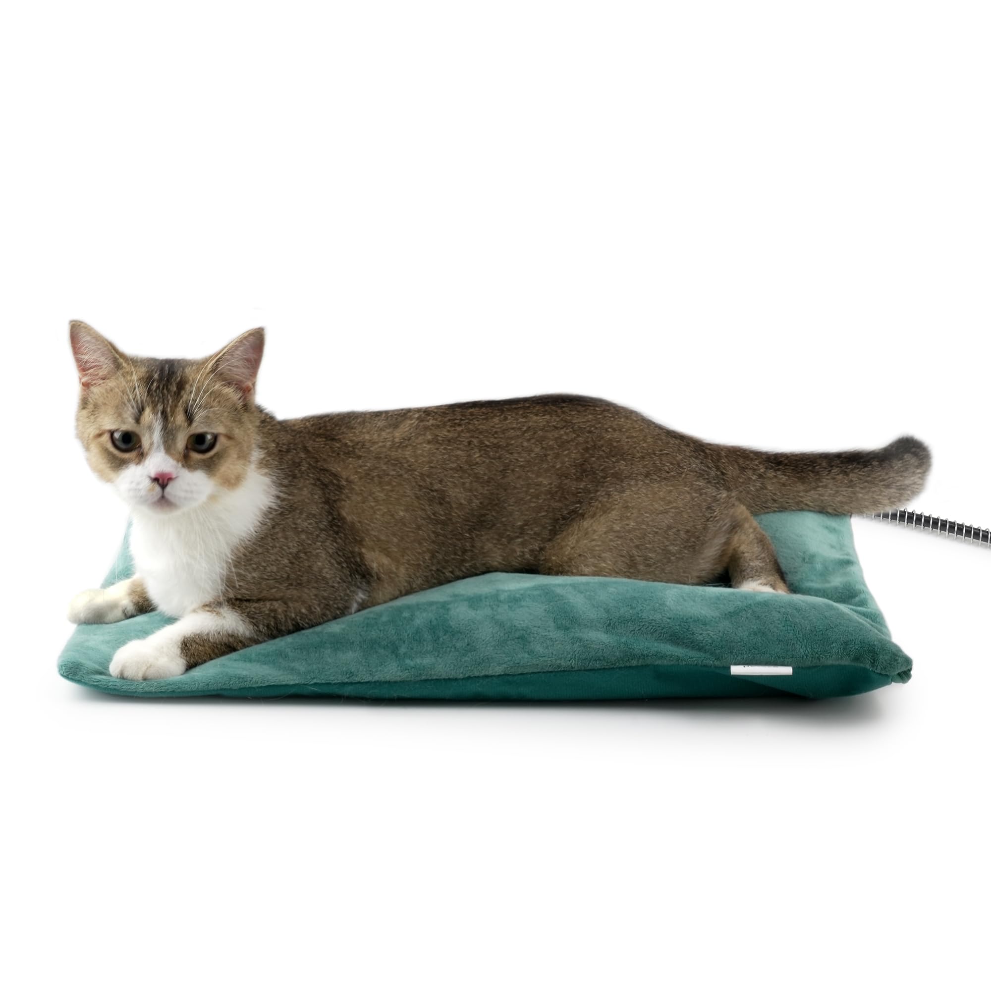 Petace Outdoor Heated Cat Bed, Soft Pet Heating Pad with Steel-Wrapped Cord, Outside Pet Warmer for Feral Cats and Dogs, 19.7" x 15.7", 40 Watts Image