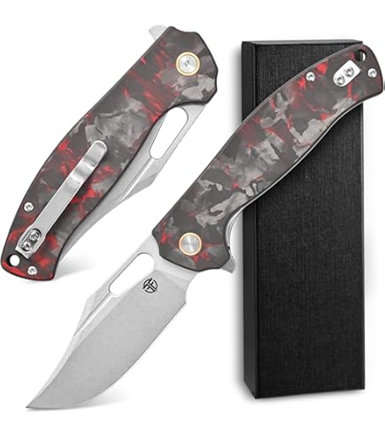 Amazon.com: CCFFCC FF5 Folding Pocket Knife,DC53 Steel Blade