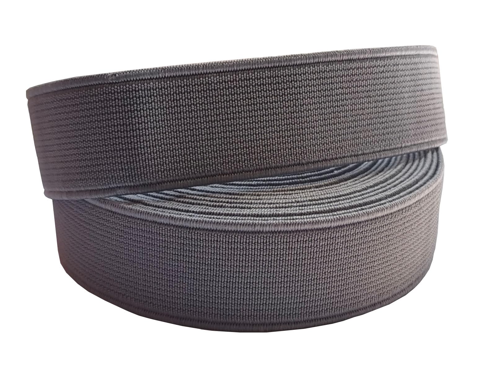 Photo 1 of 1.5 Inch Elastic Bands 6 Yards Double-Side Twill Woven Elastic Flat Heavy Stretch Elastic for Sewing Pants Waistband (Grey, 1.5 Inch, 223822)
