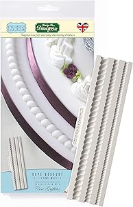 Rope Borders Silicone Mold, Ceri Griffiths Creative Cake System for Cake Decorating, Crafts, Cupcakes, Sugarcraft, Candies, Chocolate, Card Making and Clay, Food Safe Approved, Made in the UK