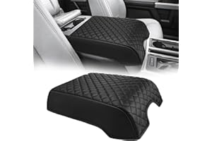 WODHMIEY Car Armrest Box Cover, Soft Waterproof Cushion with Elastic Bands Replacement for F150 2015-2020 (Bucket Seat) / F45