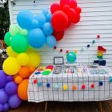 HYKJNBW Rainbow Balloons 50 Pack 12in Multicolored Latex Birthday Party Decor view 4