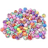 yueton 100PCS 8mm Assorted Colors Polymer Clay Round Beads Loose Beads Spacer Beads Jewelry Making Beads for Bracelets, Necklaces, Earrings, Hair Ties, Brooches,etc
