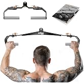 MOST GRIP LAT Pull Down Bar Set with 360&deg; Rotatable Handles, LAT Pulldown Attachments for Whole Back Training, Heavy-Duty Locking LAT Pulldown Bars for Home Gym Cable