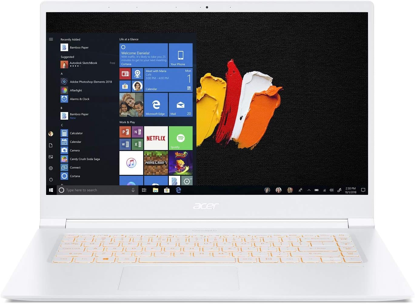 ConceptD 5 CN515-51-72FX Creator Laptop, 8th Gen Intel Core i7-8705G, AMD Radeon RX Vega M GL, 15.6