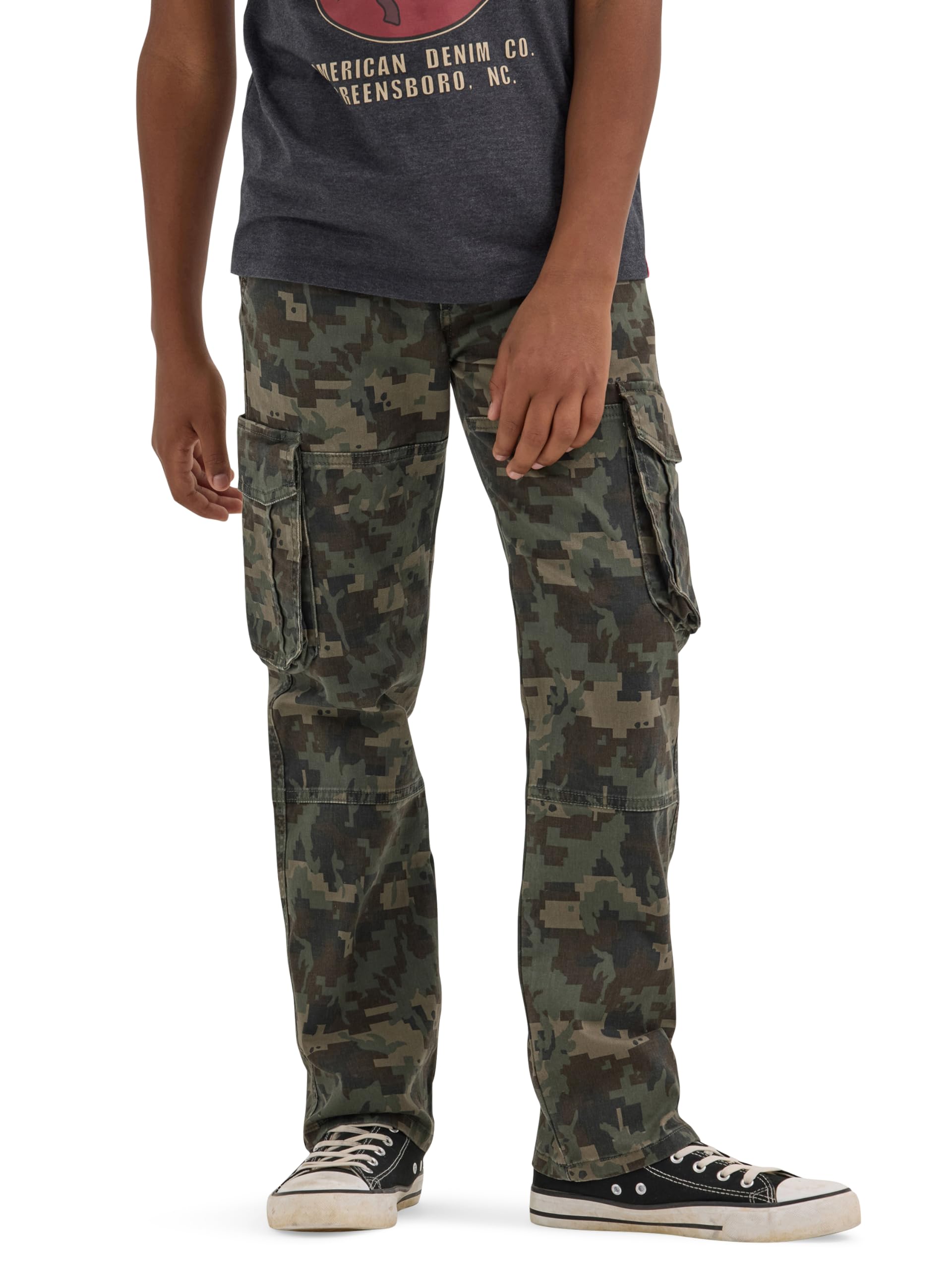 Wrangler Authentics Boys' Cargo Pant, Tech Forest