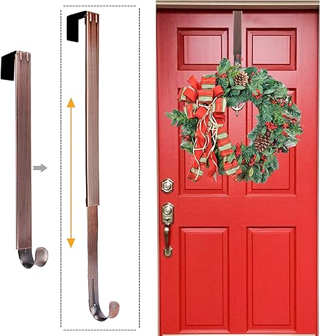 Amazon Lbsun リースハンガー 調節可能 ドア掛けリースハンガー リースホルダー リースフック ドア用 クリスマス用 ブロンズ ポンド インテリア オンライン通販