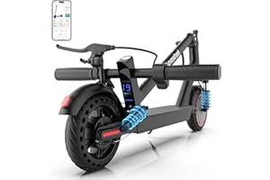 AOVOWHEEL Electric Scooter for Adults, Folding E Scooter with 350W/500W Motor 16/24 Mph Top Speed, Max 19-23 Miles Long Range, 8.5''/10''14'' Solid Tires Commuting Scooters with Dual Brakes System, APP