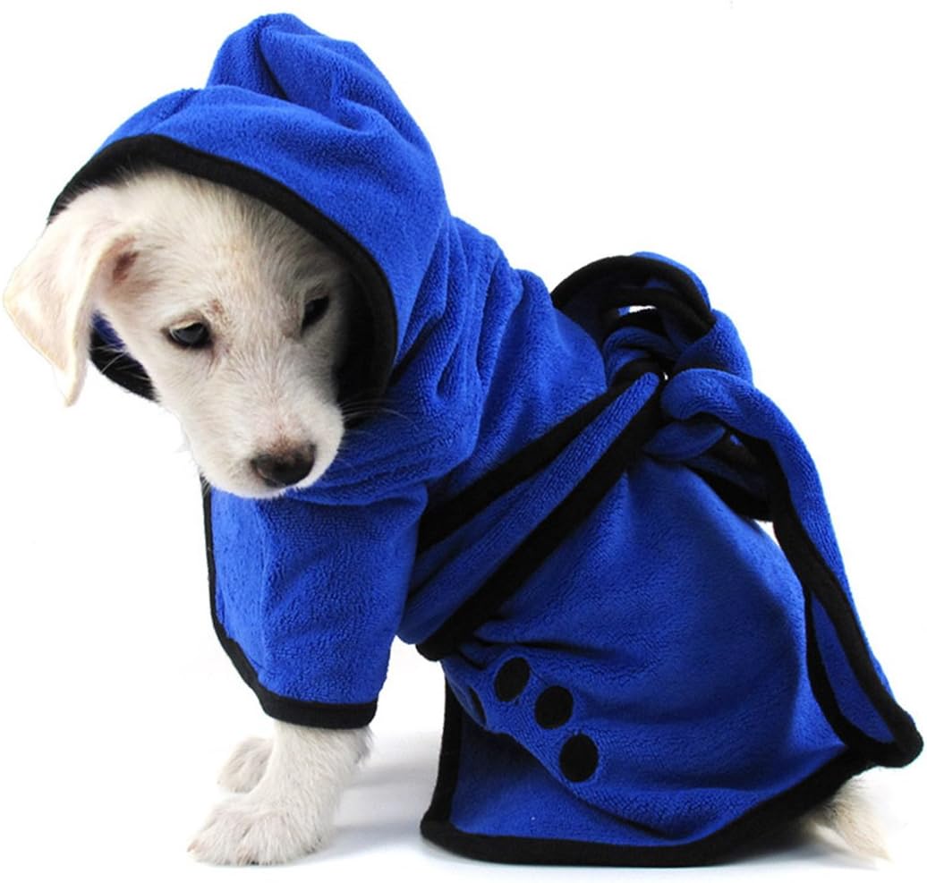 PETCUTE Dog Bathrobes Dog Robe Fast Drying Bathrobe For Dogs Microfiber 