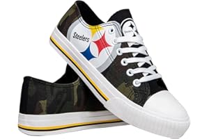 FOCO Women's NFL Camo Low Top Canvas Sneakers Shoes