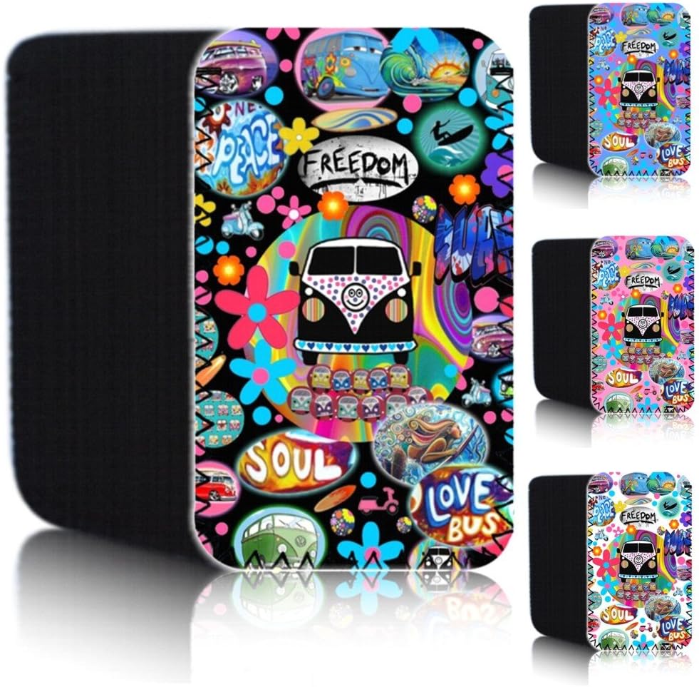 BIZBEEPHONE 'RETRO CAMPERVAN' (S) Neoprene Case for NOKIA X/X+ / X7 / X2-01 - Shock and Water Resistant Rubber Pouch Cover Protector UK (Black)