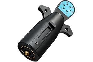 CXTM Trailer Light Tester 7 Pin Trailer Plug Tester, 7 Way Wiring Tester with LED Lights RV Connector Socket Circuit Tester
