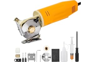 YUZES Electric Rotary Cutter For Fabric,150W Multi-layer Electric Scissors for Fabric,Carpet,and Cloth,With Replacement Blade,25mm cutting thickness