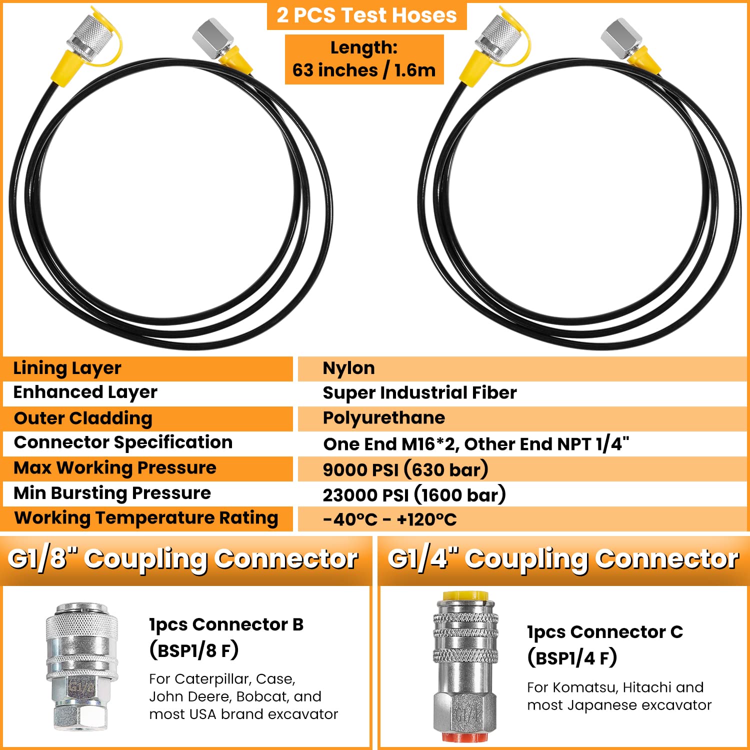 XZT 70M Digital Hydraulic Pressure Test Coupling Kit - View #9