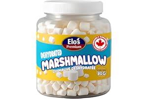 Dehydrated Marshmallows 80g – Crunchy, Sweet & for Hot Chocolate, Cereal, Baking & Snacking – Mini Dried Marshmallows for Des