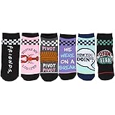 Hyp Friends TV Show Checkered Top Pattern Juniors/Womens 6 Pack Ankle Socks