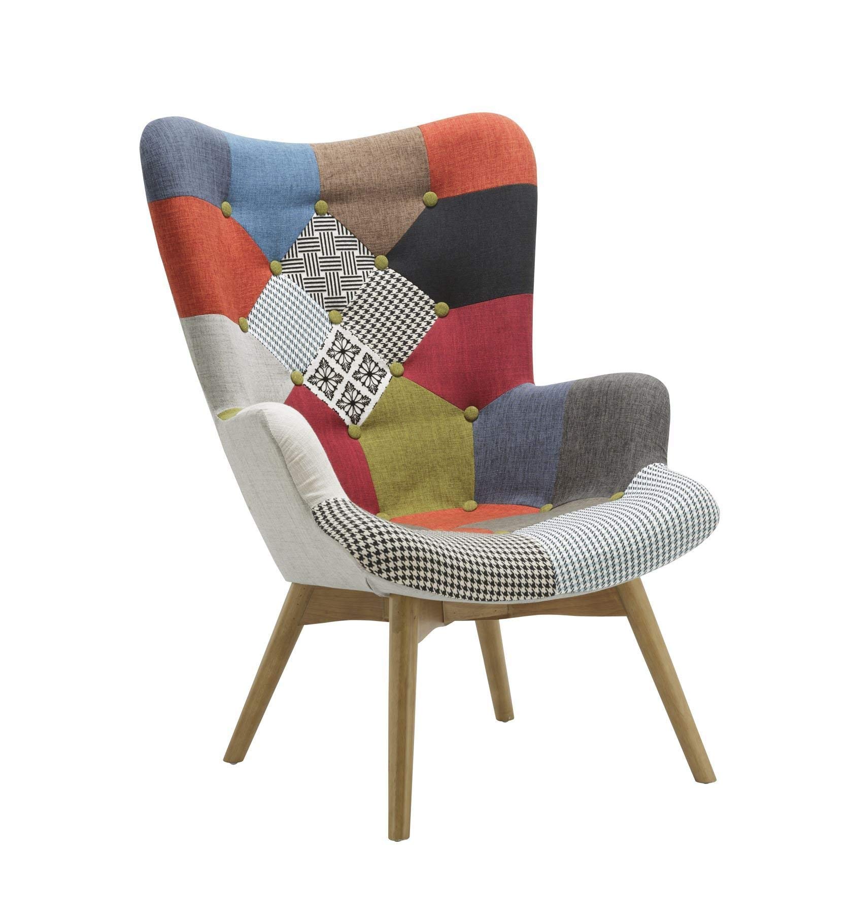 Birlea Patched Sloane Chair, Fabric, Multi-Colour