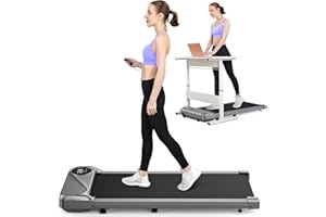 THERUN Walking Pad Treadmill Under Desk, Portable Mini Treadmill for Home/Office, Walking Pad Treadmill 2.5HP, Walking Jogging Machine with 265 lbs Weight Capacity Remote Control LED Display