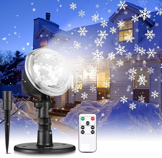 Navidad luces del proyector, nevadas luces LED del copo de nieve ...