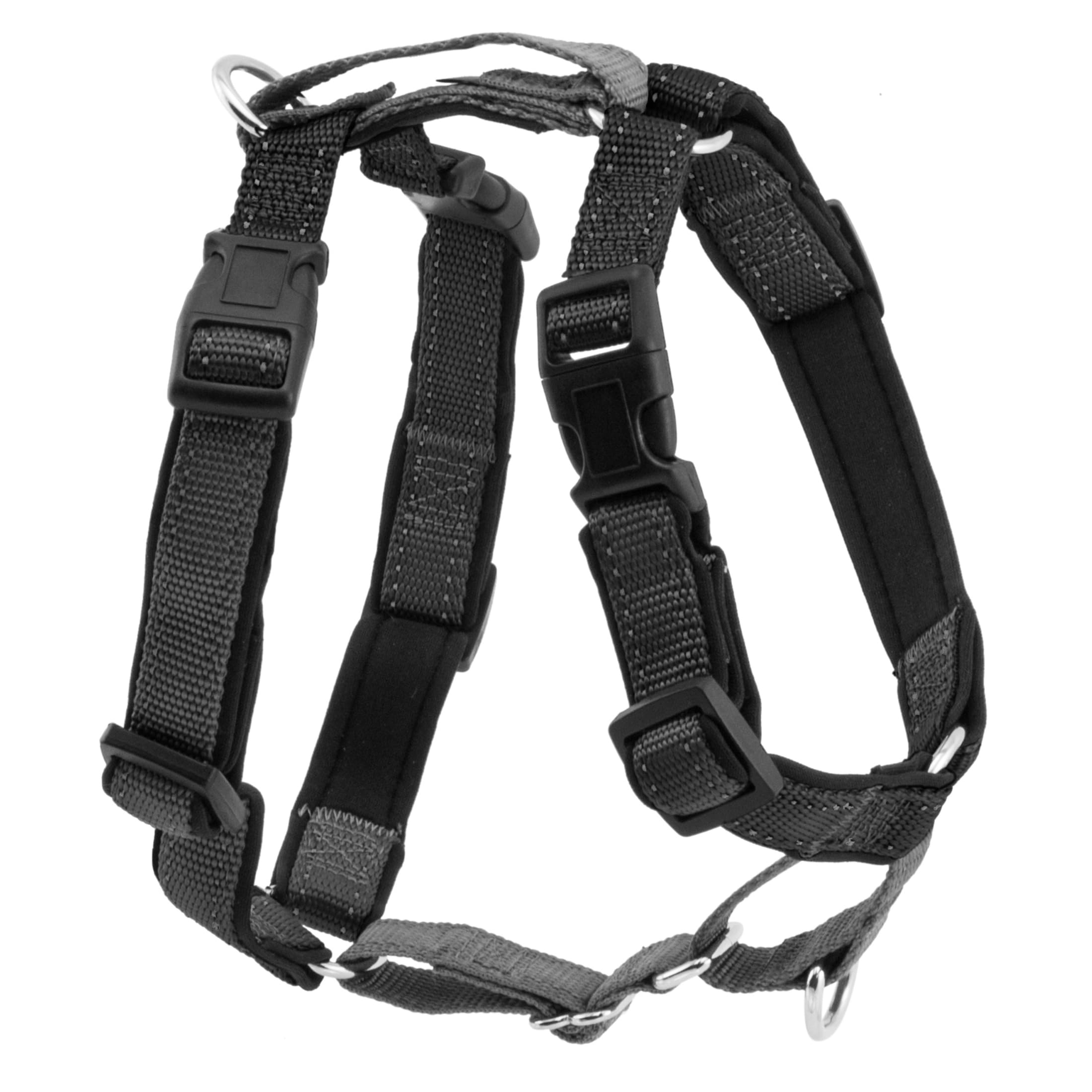 PetSafe 3-in-1 Harness - Comfortable Easy-Walk Dog Chest Harness with Front Leash Attachment to Reduce Pulling, Choking & Gagging - Dog Obedience Gear - Small - Black
