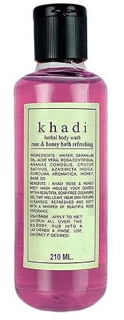 Khadi Rose & Honey Bath Refreshing Body 210ml