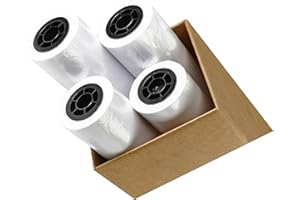 NAYELISH PlotterPaper CAD Paper Rolls 24’’ x 150’ (4 Pack) 20 lb. Uncoated 96 Bright White Paper on a 2’’ Core, 75 GSM Plotter Paper For Engineers, Architects, Copy Service Shops w/Inkjet Printers