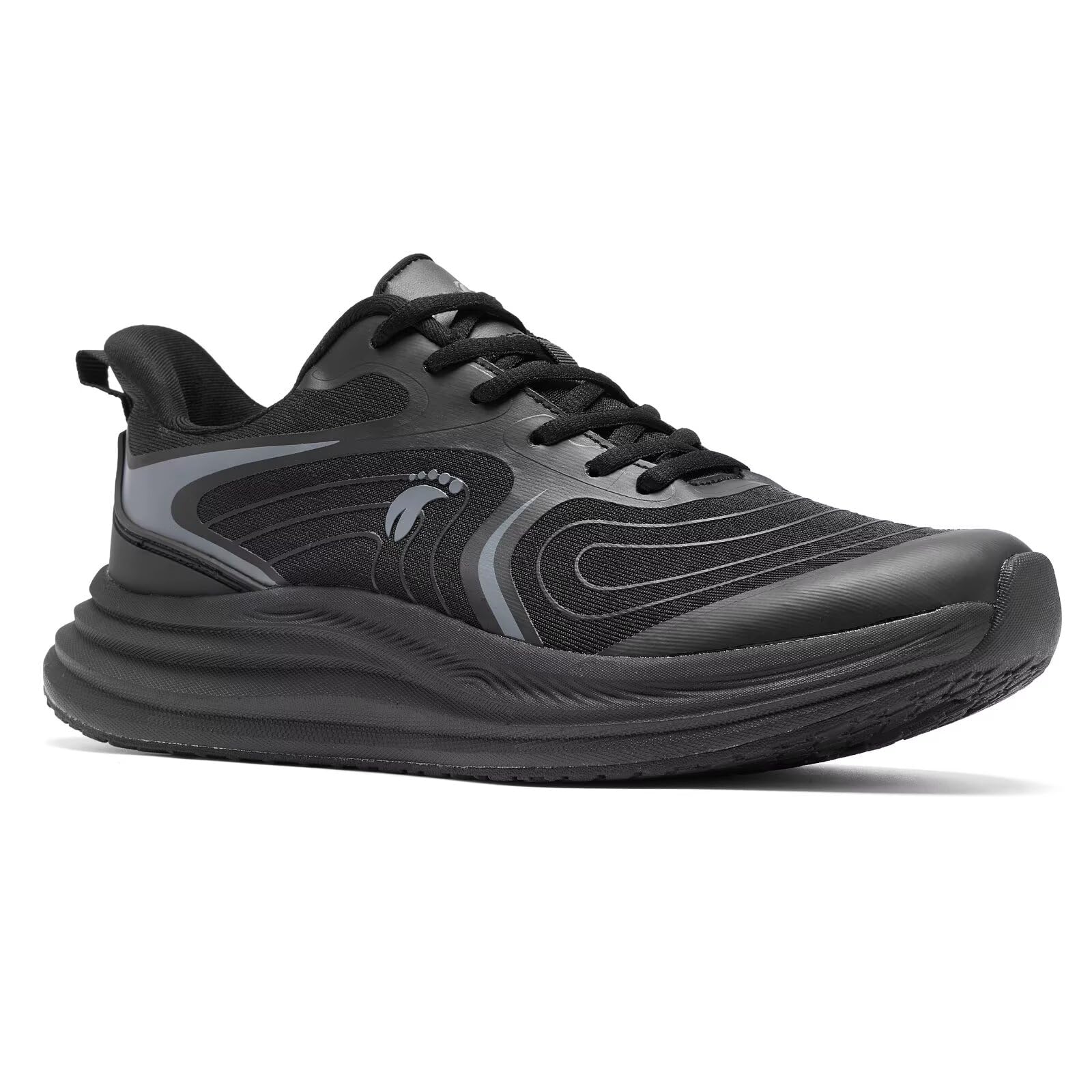 Photo 1 of (10.5) Men's Orthopedic Tennis Sneakers: Comfort Plantar Fasciitis Arch Support Orthotic Wide Width Toe Box Pain Relief Trail Sneakers, Cushion Training Fashion Walking Shoes Black Size 10.5