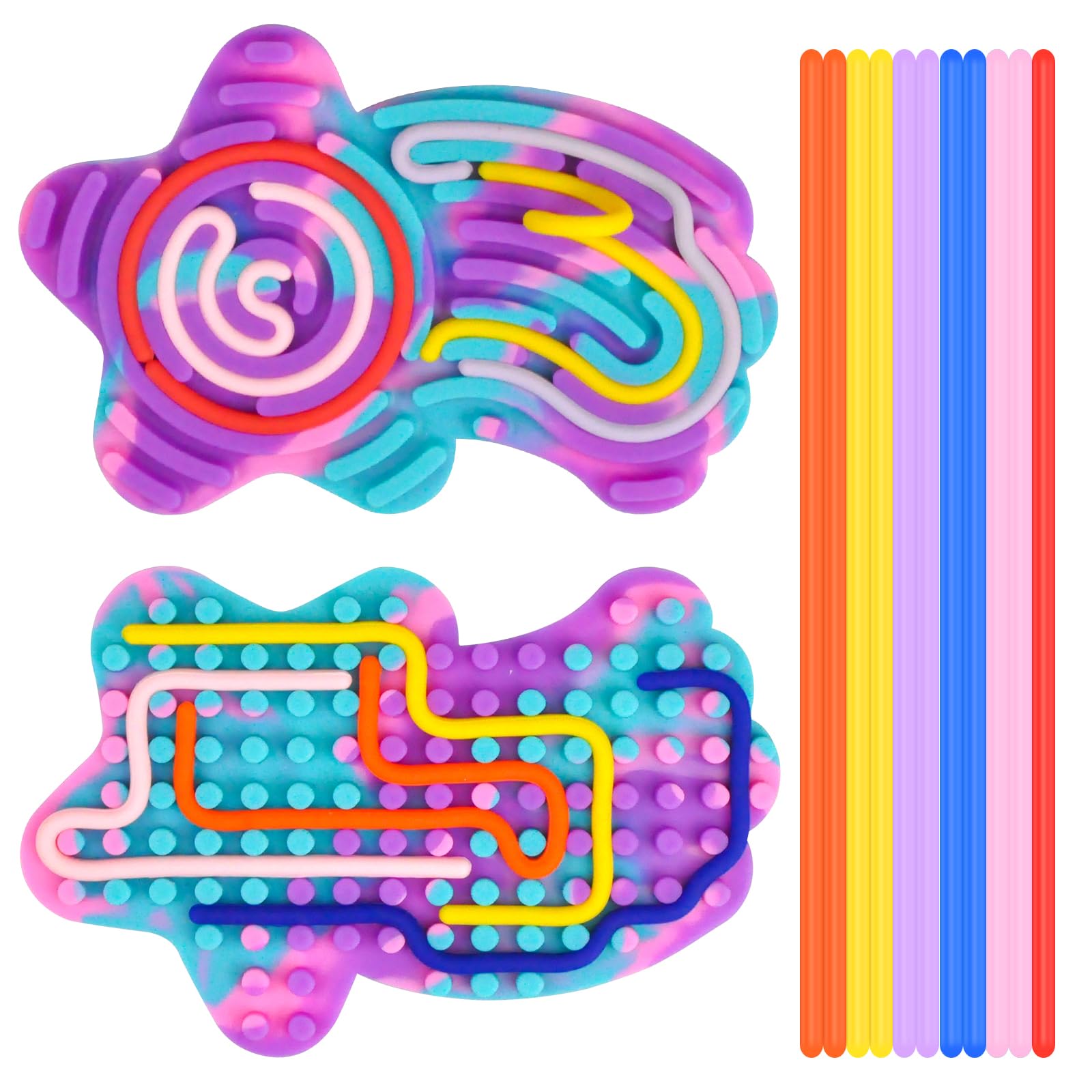 Sensory Board Toy for Kids,Sensory Activity Board for 3-6 Year Old Boys Girls Busy Board, Travel-Friendly STEM Montessori Fidget Toy Age 4 5 6 7 Fine Motor Skills and Hand-Eye Coordination Age 3+