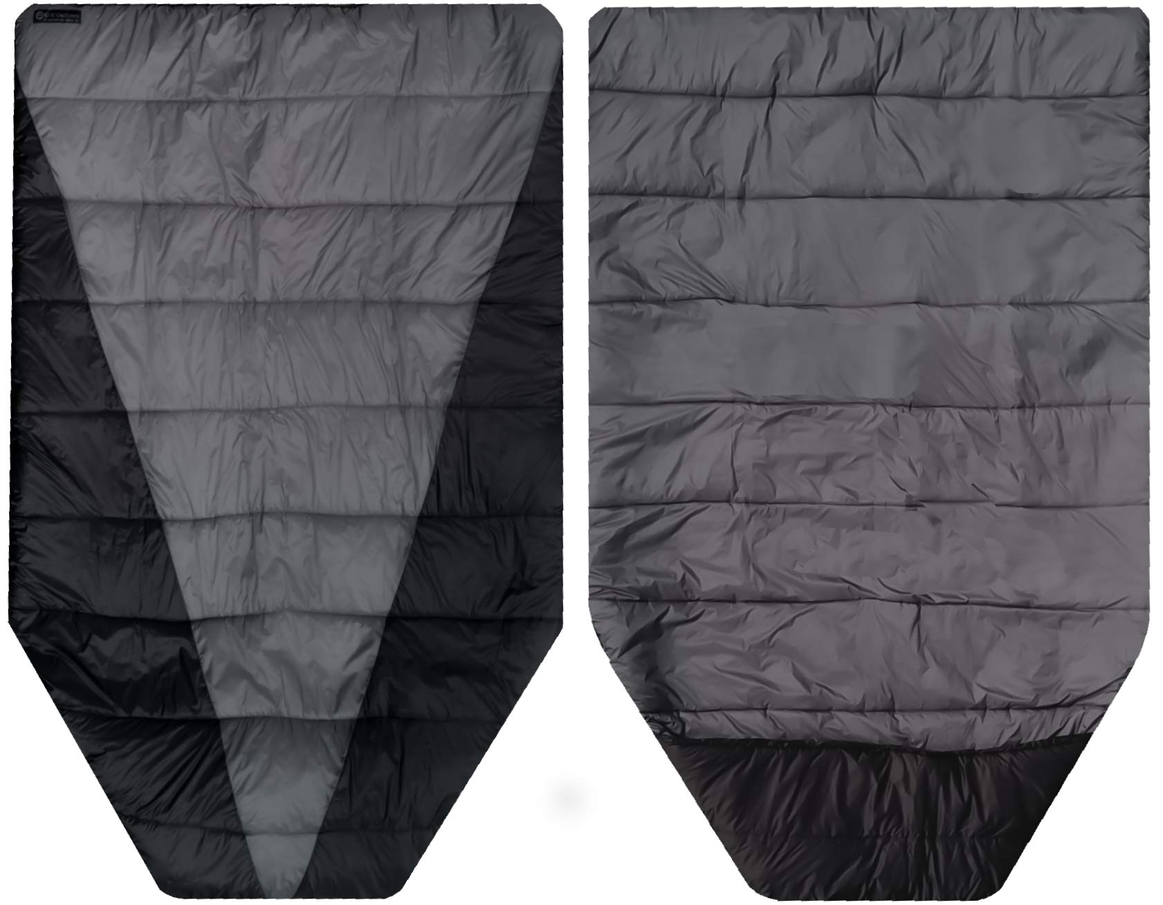 Go Outfitters Adventure Top Quilt, The Sleeping Un-Bag and Hammock Camping Top Quilt (Black/Gray)