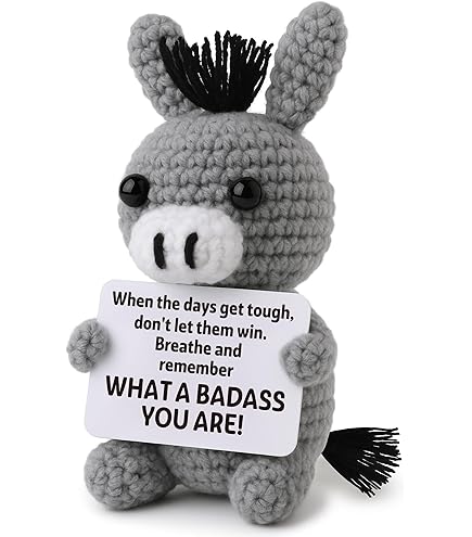 Dinosaure Inspirant Au Crochet – Fait à La Main – Rappel émotionnel Réconfortant – Cadeau Amusant Pour Femmes, étudiants, Collègues, Anniversaire, Remise De Diplôme, Noël, Amitié