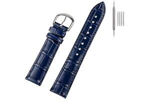 EACHE Croco Design Leather Watch Bands, Classical Leather Watch Straps For Women&Mens Waterproof 12mm 14mm 16mm 18mm 19mm 20mm 22mm