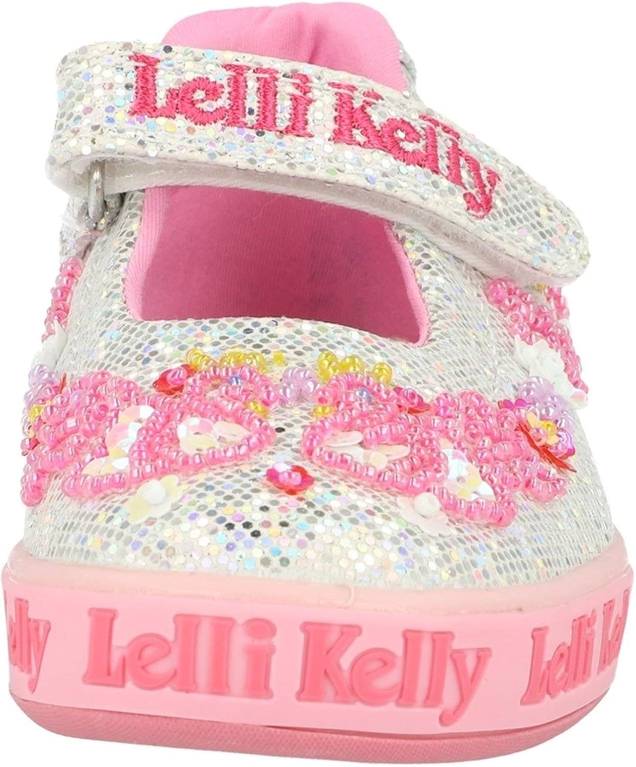 silver glitter dolly shoes