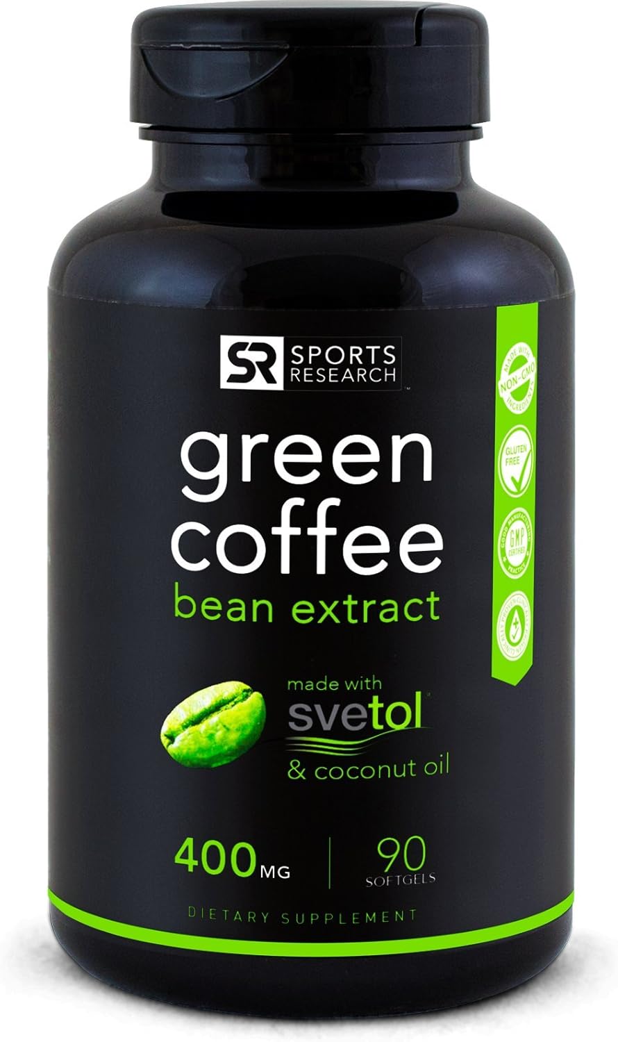 Sports Research Green Coffee Bean Extract with Pure Svetol, 90 Liquid