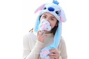 MABES WAREHOUSE Girls Animals Bunny Ear Hats - Unicorn Funny Winter Caps, Cute Paws Fuzzy Dress Cosplay Holiday Party for Kids Adults