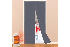 NNG Thermal Insulated Doorway Curtain,Thicken Doorway Cover Screen,Self-Closing Privacy Magnetic Screen Doorway,Windproof Doorway Insulation Kit for Keeping Cold/Hot Drafts Out,Fit Doorway Size 34 x 80