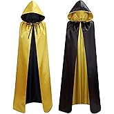 Makroyl Unisex Adults Reversible Hooded Cloak Cape For Christmas Halloween Party Vampires Cosplay Costumes