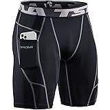 TSLA 1, 2 or 3 Pack Men's Athletic Compression Shorts, Sports Performance Active Cool Dry Running Tights