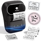 Phomemo M108 Bluetooth Label Maker Machine, 2 Inch Portable Thermal Printer | Sticker Printer Easy to Use for Small Business, School, Office, Black