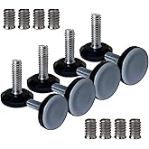 5/16" Thread Furniture/Table/Chair/Bar Stool Feet Levelers Screw On for Wood Leg Leveling Glides,5/16-18 Threaded Adjustable