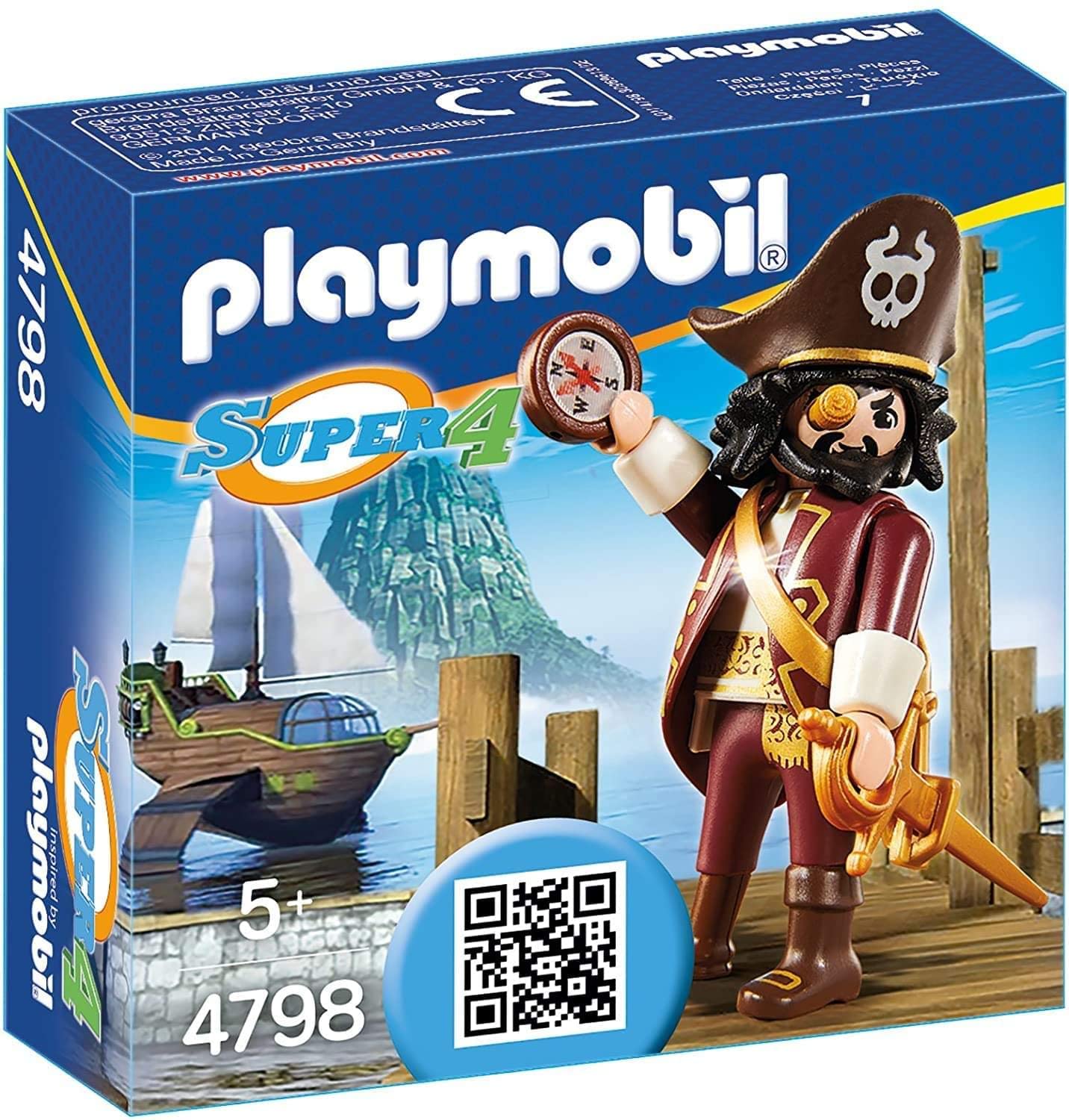 Playmobil 4798 Super 4 Sharkbeard, Fun Imaginative Role-Play, PlaySets Suitable for Children Ages 4+