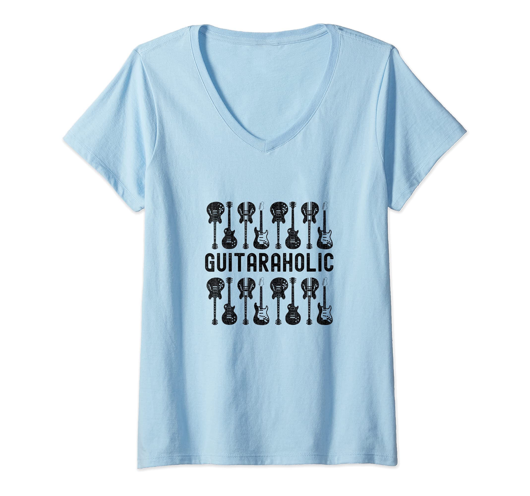 Womens Guitaraholic Guitar design for Guitar Player V-Neck T-Shirt
