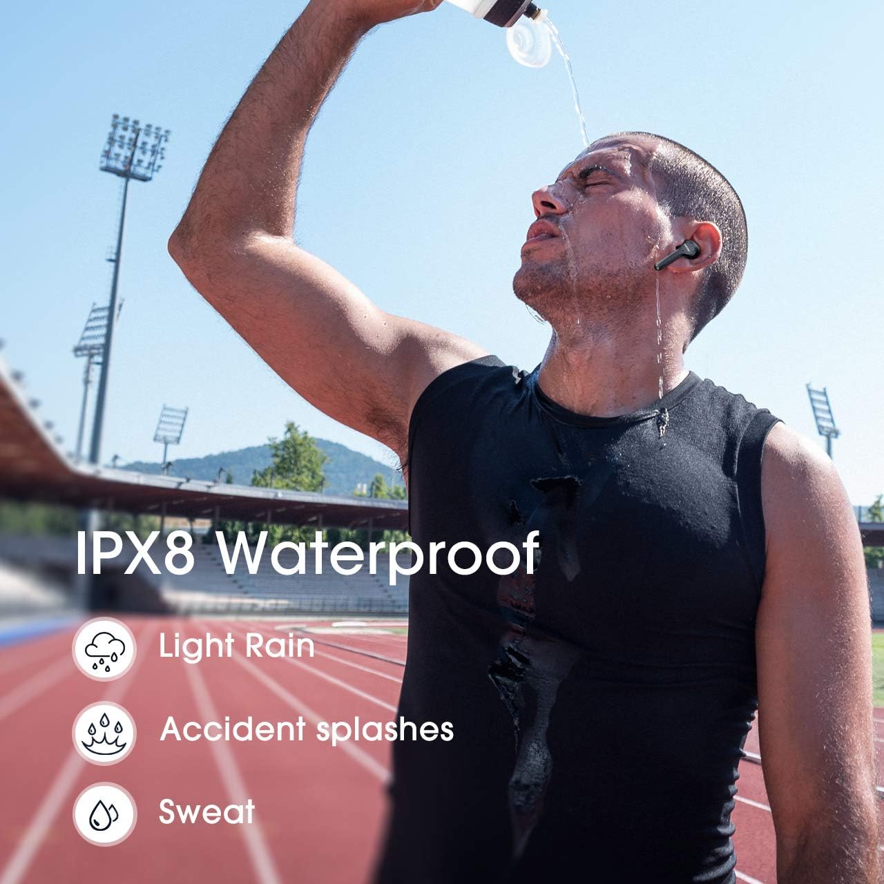 Wireless Earbuds,Mpow M9 4-mic Noise Cancelling CVC 8.0 True Wireless Bluetooth 5.0 Earphones in-Ear,Touch Control Stereo Bass Sport Headphones,40H Playing Time/USB-C/IPX8 Waterproof,Three modos,Black: Home Audio & Theater