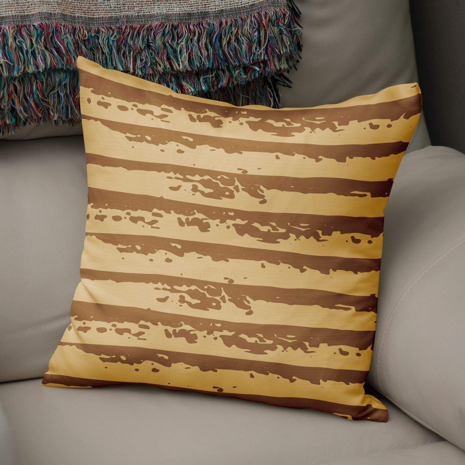 Bonamaison Decorative Cushion Cover Brown Tones, Throw Pillow Covers, Home Decorative Pillowcases for Livingroom, Sofa, Bedroom, Size:50x50 Cm - Designed and Manufactured in Turkey
