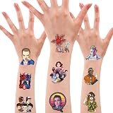 Yangsiw Temporary Tattoos 8 Sheets 200+ pcs Stranger Things Party Favors view 1