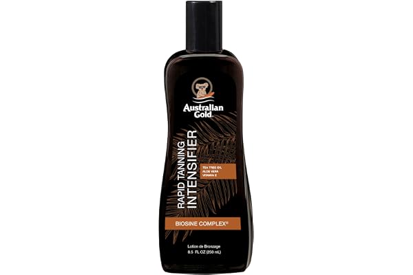 Australian Gold Rapid Tanning Intensifier Lotion, Coco Dreams, 8.5 Fl Oz | With Tea Tree Oil and Aloe Vera | Vitamin E