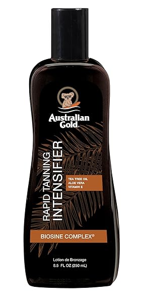 AUSTRALIAN GOLD RAPID TANNING INTENSIFIER LOTION, 8.5 FL OZ | WITH TEA TREE OIL AND ALOE VERA | VITAMIN E
