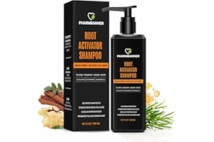 PHARMBANNER Root Activator Shampoo for Men and Women – Rosemary & Boiton Hair Growth Shampoo for Thinning Hair, Hair Loss & Scalp Health – Natural Herbal Formula with Cooling Sensation – Sulfate-Free – 10.1 fl oz