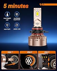 SEALIGHT 2024 Latest 9012/Hir2 Light Bulbs, 40000LM